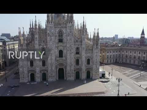Italy: Drone footage shows Milan completely deserted amid coronavirus lockdown