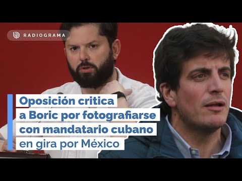 Oposición critica a Boric por fotografiarse con mandatario cubano