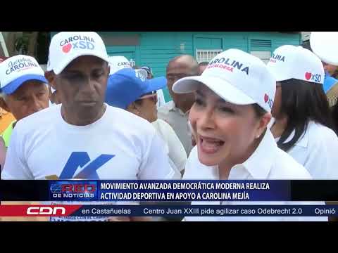 Movimiento Avanzada Democrática Moderna realiza actividad deportiva en apoyo a Carolina Mejía