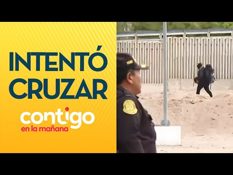 MOMENTO EXACTO: Captan a migrante cruzando la frontera de Chile y Perú - Contigo en La Mañana