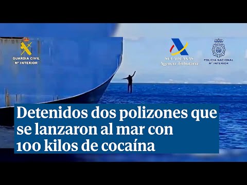 Detenidos dos polizones que se lanzaron al mar con 100 kilos de cocaína desde un portacontenedores