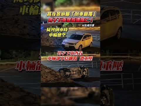 賞夜景泡腳「倒車翻覆」 男子下車察看遭壓亡 @ChinaTimes  #翻車 #事故 #意外 #台中 #搶救 #倒車 #駕駛