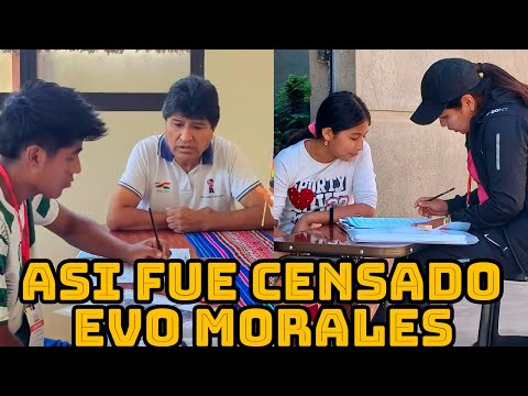 EVO MORALES PIDE POBLACIÓN APOYAR EL CENSO DE POBLACIÓN Y VIVIENDA..