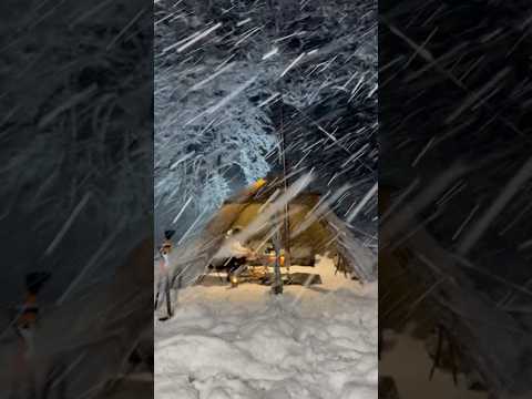 -8℃の災害級吹雪ソロキャンプで呑むビールがうますぎた