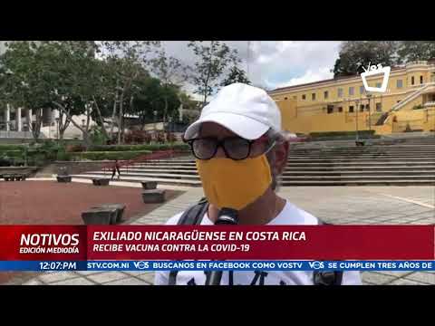 Exiliado nicaragüense en Costa Rica recibe vacuna contra la Covid-19