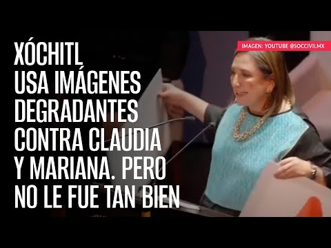 Xóchitl usa imágenes degradantes contra Claudia y Mariana. Pero no le fue tan bien