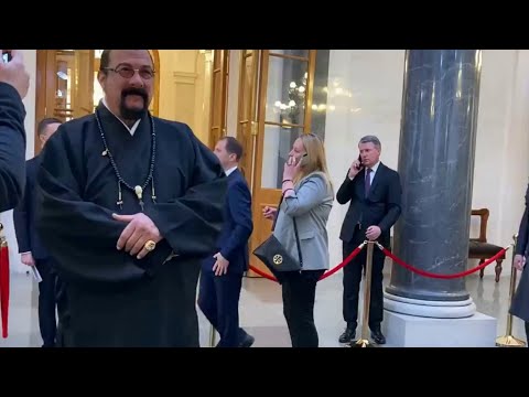 STEVEN SEAGaL SPOTTED AT PUTINS Inauguration Russia