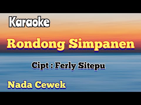 RONDONG SIMPANEN | KARAOKE LAGU KARO | NADA CEWEK