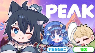 【PEAK コラボ！ 】カニたべマイクラで仲良くなった2人と山登り！【Vtuber/宇宙色きのこ/篠宮】