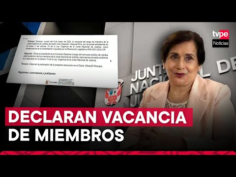 Junta Nacional de Justicia declaró la vacancia de Inés Tello y Aldo Vásquez