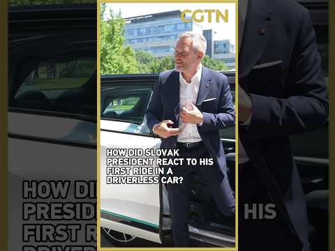 Slovak President Pellegrini's first self-driving car experience: 'Excellent!' 'Amazing!'