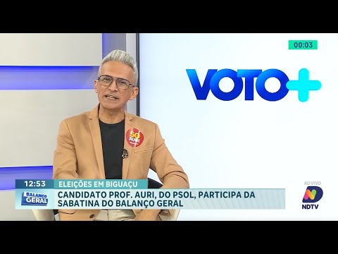 Sabatina do Balanço Geral: Prof. Auri, do PSOL, apresenta propostas para Biguaçu