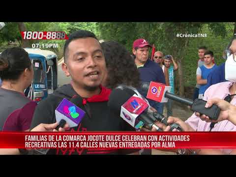 Familias de la comarca Jocote Dulce en Managua estrenan calles nuevas - Nicaragua