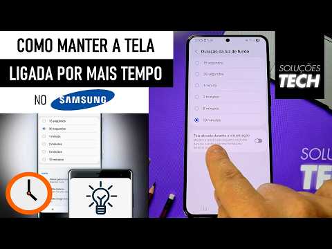 Como Manter a TELA LIGADA por mais TEMPO no SAMSUNG (ATUALIZADO)