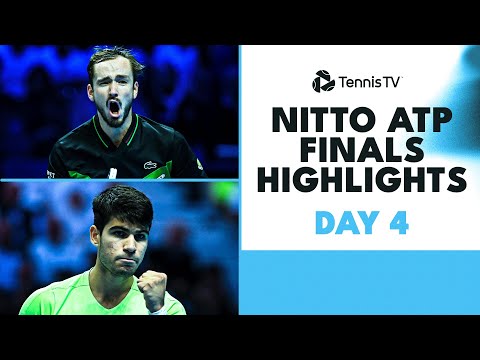 Alcaraz Takes On Rublev; Medvedev Faces Zverev | Nitto ATP Finals 2023 Highlights Day 4