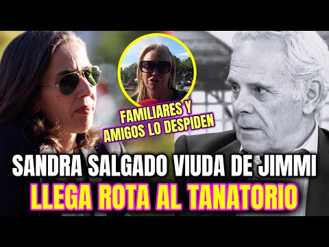 ROTA DE DOLOR: Sandra Salgado VIUDA de JIMMY GIMÉNEZ ARNAU llega al TANATORIO de LUTO y en MULETAS