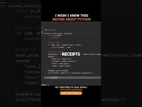 I wish I knew this about Python sooner!