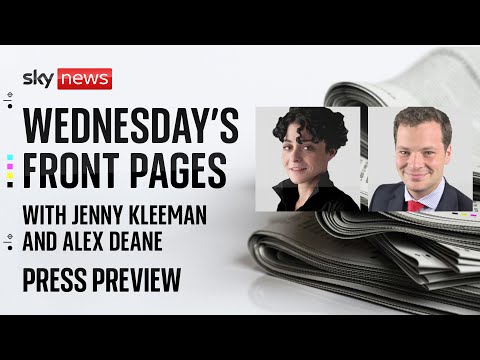 Press Preview: A look at the headlines making Wednesday's papers
