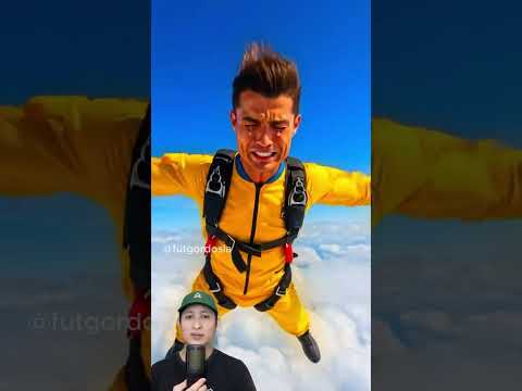 LOMBA TERJUN PAYUNG RONALDO DAN MESSI‼️😱@futgordosia #remix #dubbing #trending