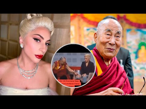 Dalái Lama se porta “mano larga” y le toca la pierna a Lady Gaga; video se viraliza
