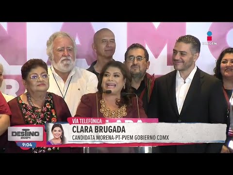 Las encuestas de salida nos dicen que ganamos en CDMX: Clara Brugada | Destino 2024