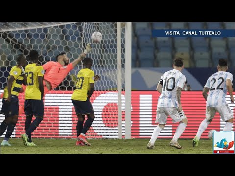 Messi y Argentina golean 3-0 a Ecuador y enfrentarán a Colombia en semifinales de la Copa América