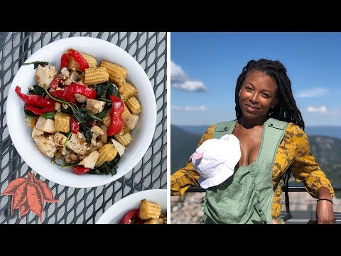 WHAT I ATE TODAY | First time traveling with Baby! {VEGAN}