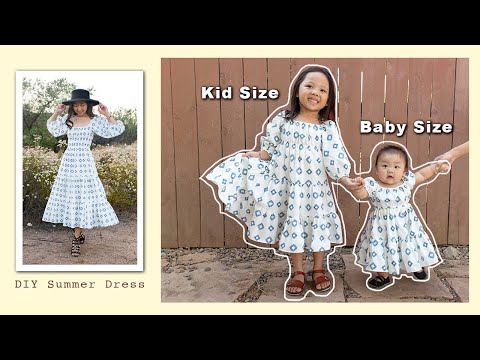 Making smaller versions of my Perfect Summer Dress | Sewing Kids and Baby Dresses