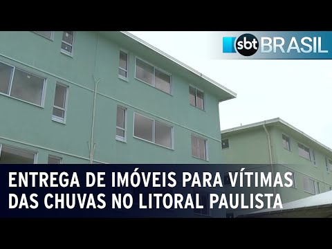 Vítimas das chuvas em São Sebastião, no litoral de SP, ganham apartamentos | SBT Brasil (19/02/24)