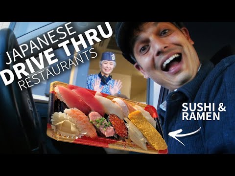 Japanese Drive-Thru Sushi & Ramen Experience ? ONLY in JAPAN