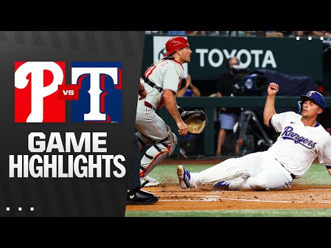 Phillies vs. Rangers Game Highlights (8/9/25) | MLB Highlights