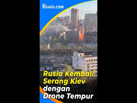 Rusia Kembali Serang Kiev dengan Drone Tempur