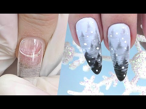 Soft Gel Extensions re SHAPING & Winter Nail Art for Beginners