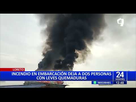Loreto: reportan incendio en embarcación que trasladaba más de 50 cajas de material educativo