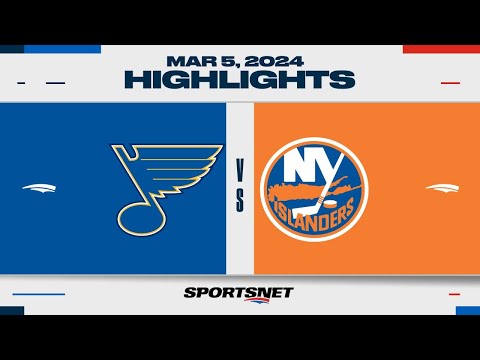 NHL Highlights | Blues vs. Islanders - March 5, 2024