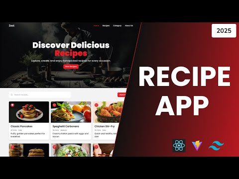 Build a Recipe Landing Page in React for Beginners | 2025