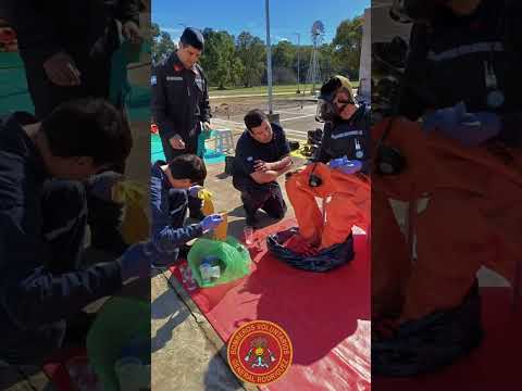 Bomberos rodriguenses participaron de un curso sobre manejo de materiales peligrosos