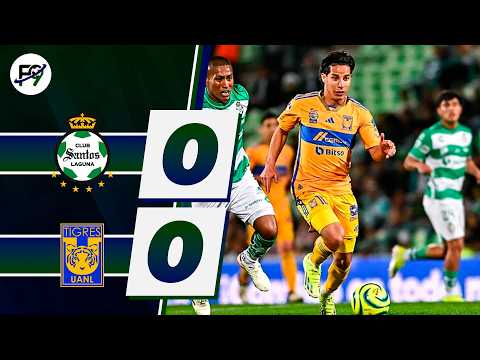 ⚽ SANTOS LAGUNA EMPATA 0-0 ANTE TIGRES POR FECHA 6 DE LIGA MX - TORNEO APERTURA  🏆