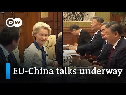 Divisions overshadow meeting between European leaders and China's President Xi | DW News