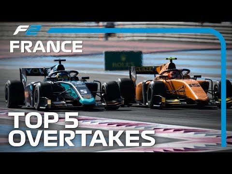 Top 5 Formula 2 Overtakes | 2019 French Grand Prix