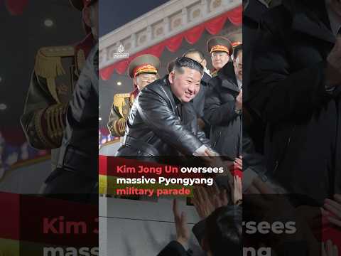 Kim Jong Un oversees massive Pyongyang military parade | AJ #shorts
