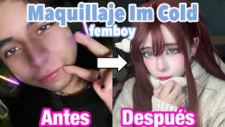 IM COLD MAKEUP/MAQUILLAJE TRAPITO😳|Tutorial Maquillaje Femboy,Cosplay「