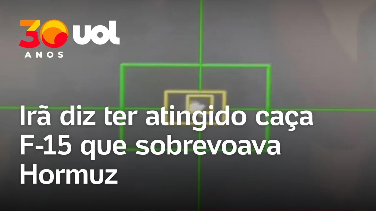 Após ameaça de Trump, Irã diz ter atingido caça F-15 que sobrevoava Hormuz; veja vídeo