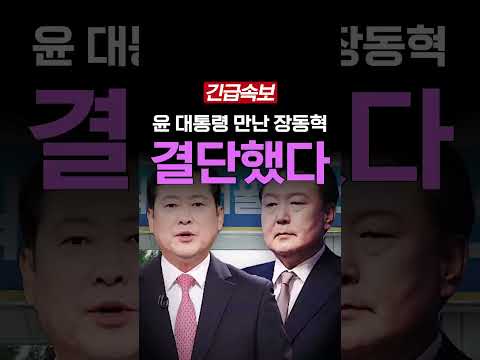 긴급속보 윤 대통령 만난 장동혁 결단했다