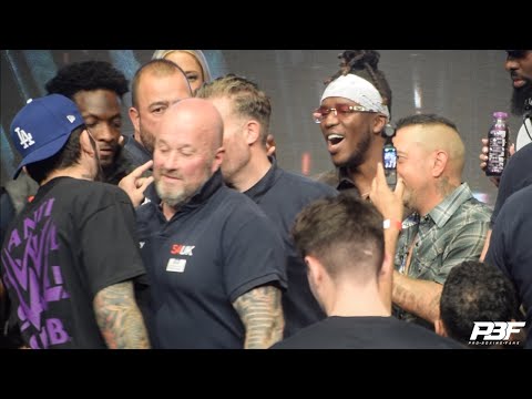 KSI CONFRONTED BY DILLON DANIS IN HEATED EXCHANGE AT FACE OFF VS WARREN SPENCER