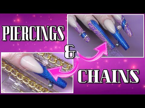 Tongue Bar & Chains XXL Acrylic Nails | Mistakes & Laughs Left In! | ABSOLUTE NAILS