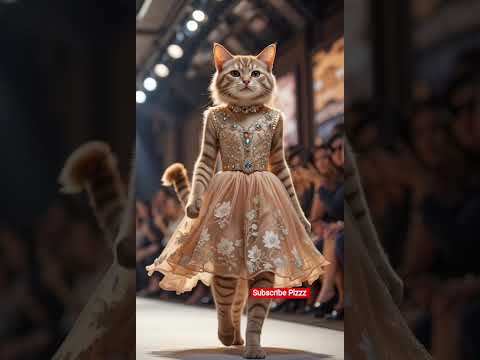 Cute Cat Fashion Runway ❤️🥰 #cats #catvideos #catlovers #meow #catshorts #shorts #virals