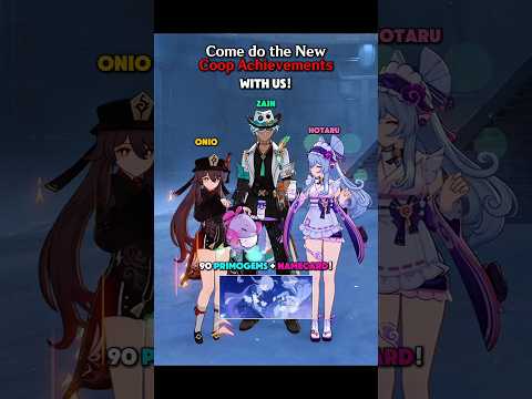 Come Do The New Coop ACHIEVEMENT With Us! Ft. Zain & Hotatu (Genshin Impact) #shorts