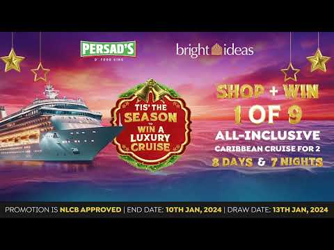 Tis’ the Season to win a LUXURY CRUISE when you shop at Persad’s D Food King Supermarkets!!!!