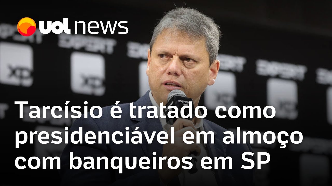 Tarcísio é tratado como candidato a presidente em almoço oferecido por banqueiros e empresários